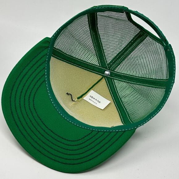 Vintage 80s Dynatron Electric Co Trucker Hat Baseball Cap GM USA Snapback Green - Picture 4 of 9